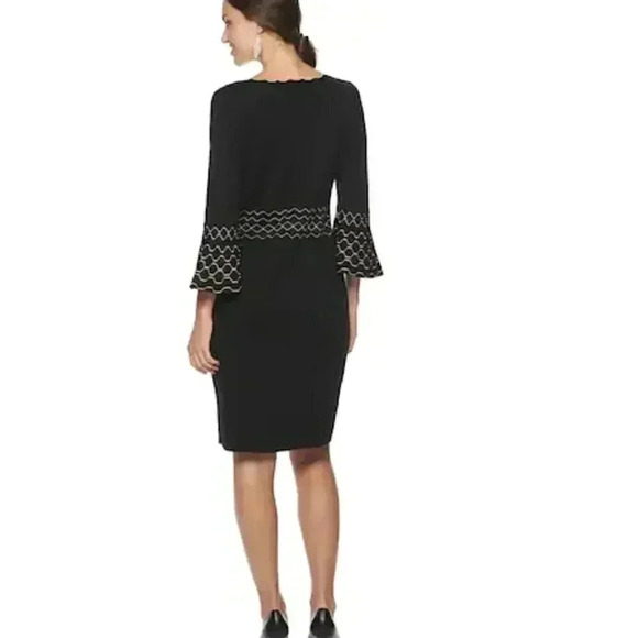Nicole Leonard Scalloped Neck Sweater Dress - Picture 2 of 9